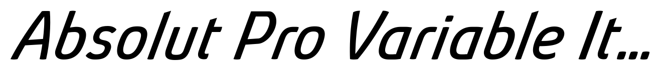 Absolut Pro Variable Italic